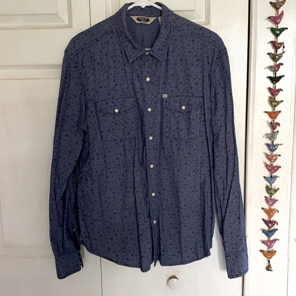 Vintage floral pearl button down.